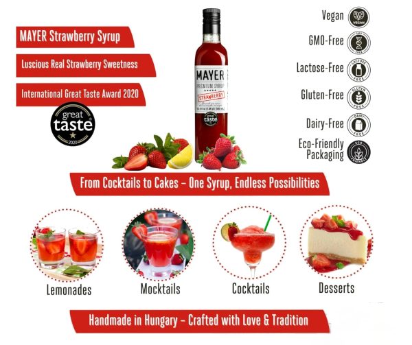 Mayer Szörp Hungarian Strawberry Syrup Natural Artisanal-4