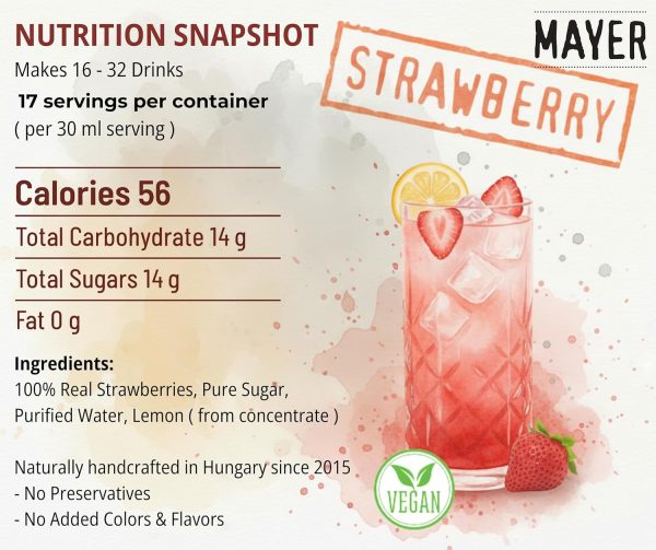 Mayer Szörp Hungarian Strawberry Syrup Natural Artisanal-1