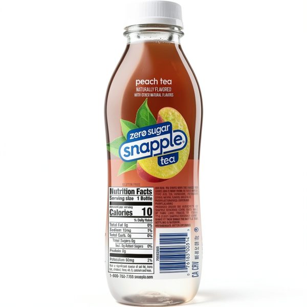 Snapple Zero Sugar Peach Tea Bottled Iced Tea 16 Fl Oz-7