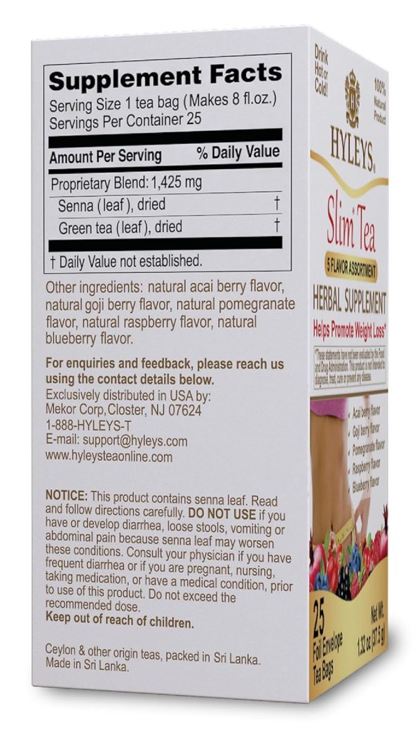 Hyleys Slim Tea Green Tea Senna Weight Loss Detox-1
