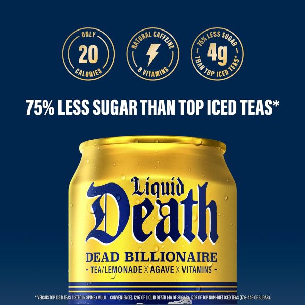 Liquid Death Iced Tea Low Sugar Caffeine B Vitamins-3