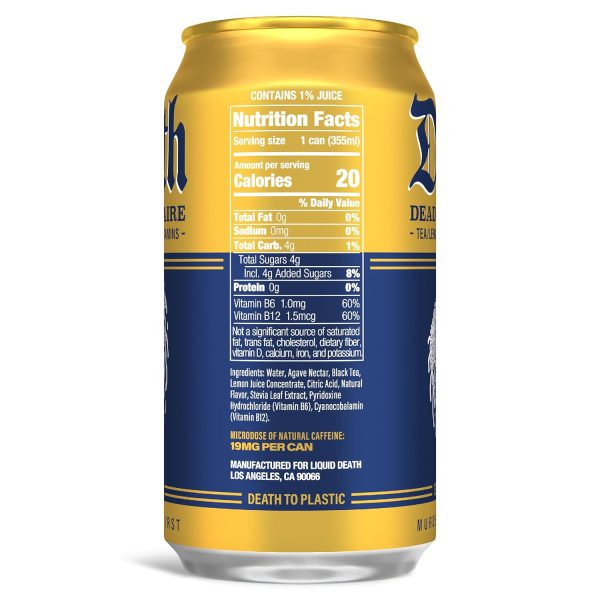 Liquid Death Iced Tea Low Sugar Caffeine B Vitamins-1