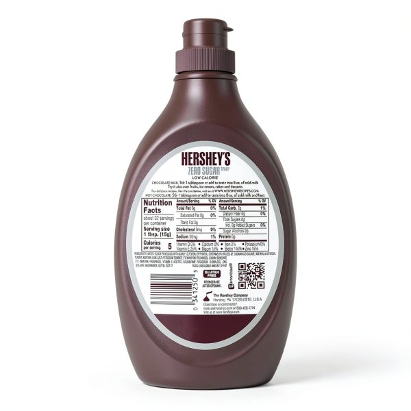 Hersheys Zero Sugar Chocolate Syrup 17.5 Ounce Bottle-1