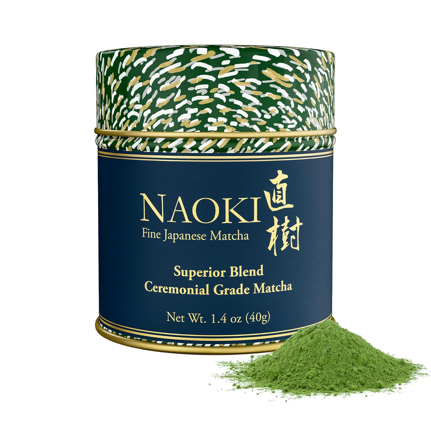 Naoki Matcha green tea powder in traditional packaging