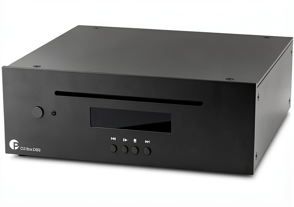 Pro-Ject CD Player placed on a modern living room shelf