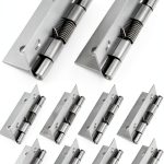 Stainless Steel Spring Hinge QWORK 304 2" Self Opening Pack of 10-0