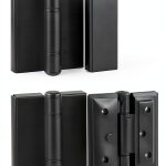 4Pcs Stainless Steel Self Closing Door Hinges,Restroom Partition Door Hinge,2.75" Black Matte Hinge,Partition Door Hardware,for Hotel,Shopping Mall,Bathroom,Toilet,Cabinets-0