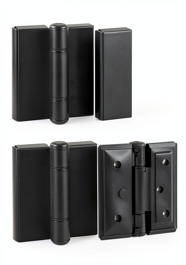 4Pcs Stainless Steel Self Closing Door Hinges,Restroom Partition Door Hinge,2.75" Black Matte Hinge,Partition Door Hardware,for Hotel,Shopping Mall,Bathroom,Toilet,Cabinets-0