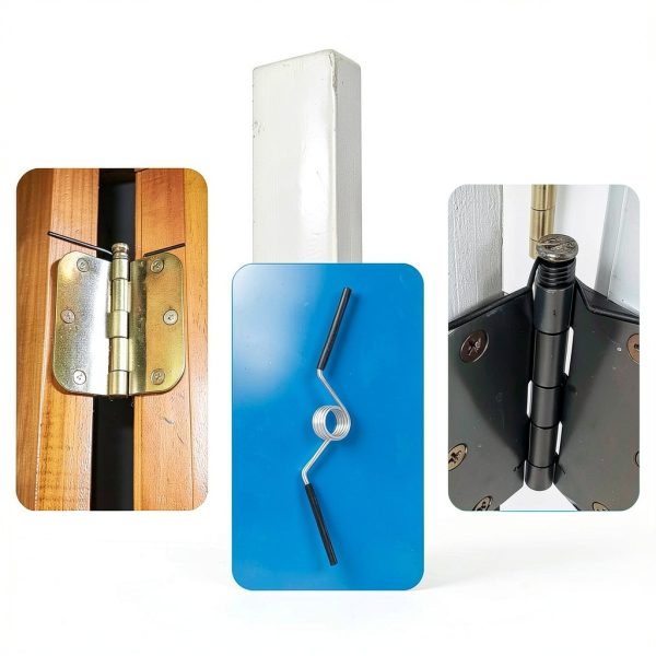 Self Opening Door Hinge Spring Numano 4PCS Steel for 1/2" & 5/8" Doors-3